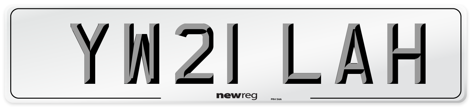 YW21 LAH Number Plate from New Reg